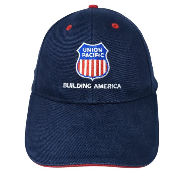 Union Pacific Building America Slideback Hat Blue One Size Adjustable - Picture 1 of 9